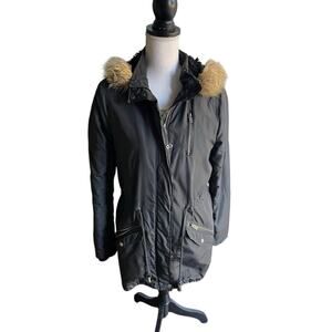 Mossimo Supply black winter hooded jacket size S